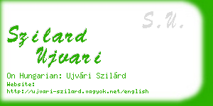 szilard ujvari business card