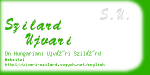 szilard ujvari business card
